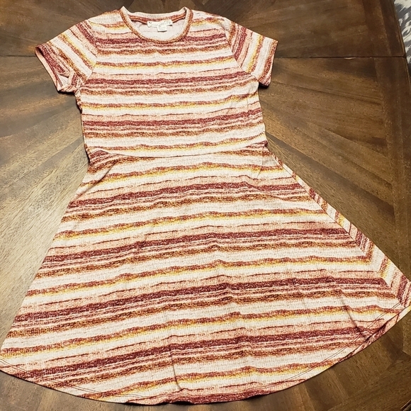 Knitworks Other - Knitworks Striped Kids Dress in Red, Yellow, Pink Size XL 16